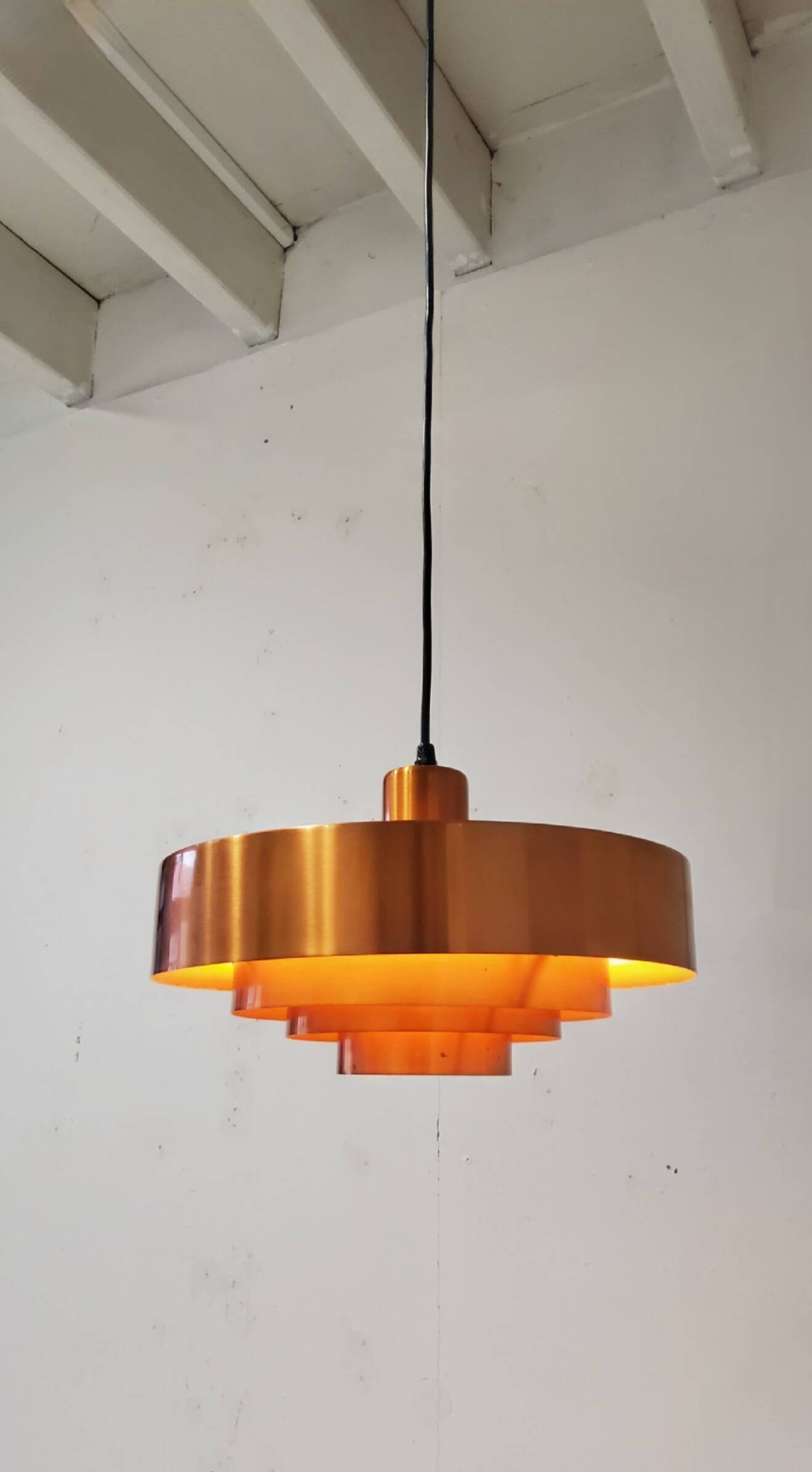 Danish suspension light by Jo Hammerborg for Fog and Morup, 1963 vintage.