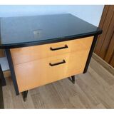 Bed frame set 140 X 190 and 2 lacquered bedside tables