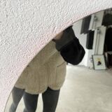 1950s oval beveled mirror
