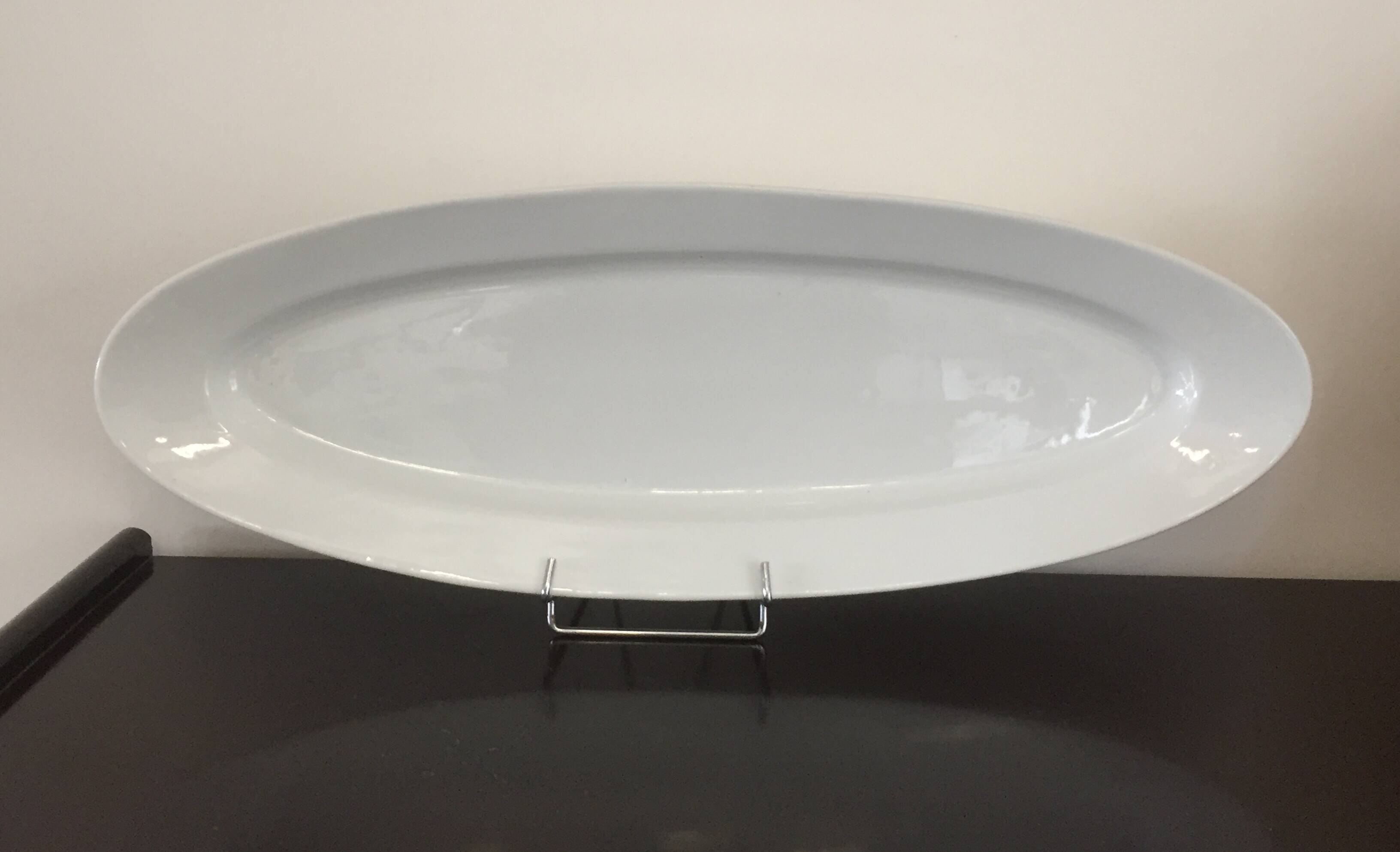 fish serving dish - white porcelain - length 69.50cm - vintage