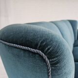 1960s, Danish 3-seater sofa, original condition, furniture velour.