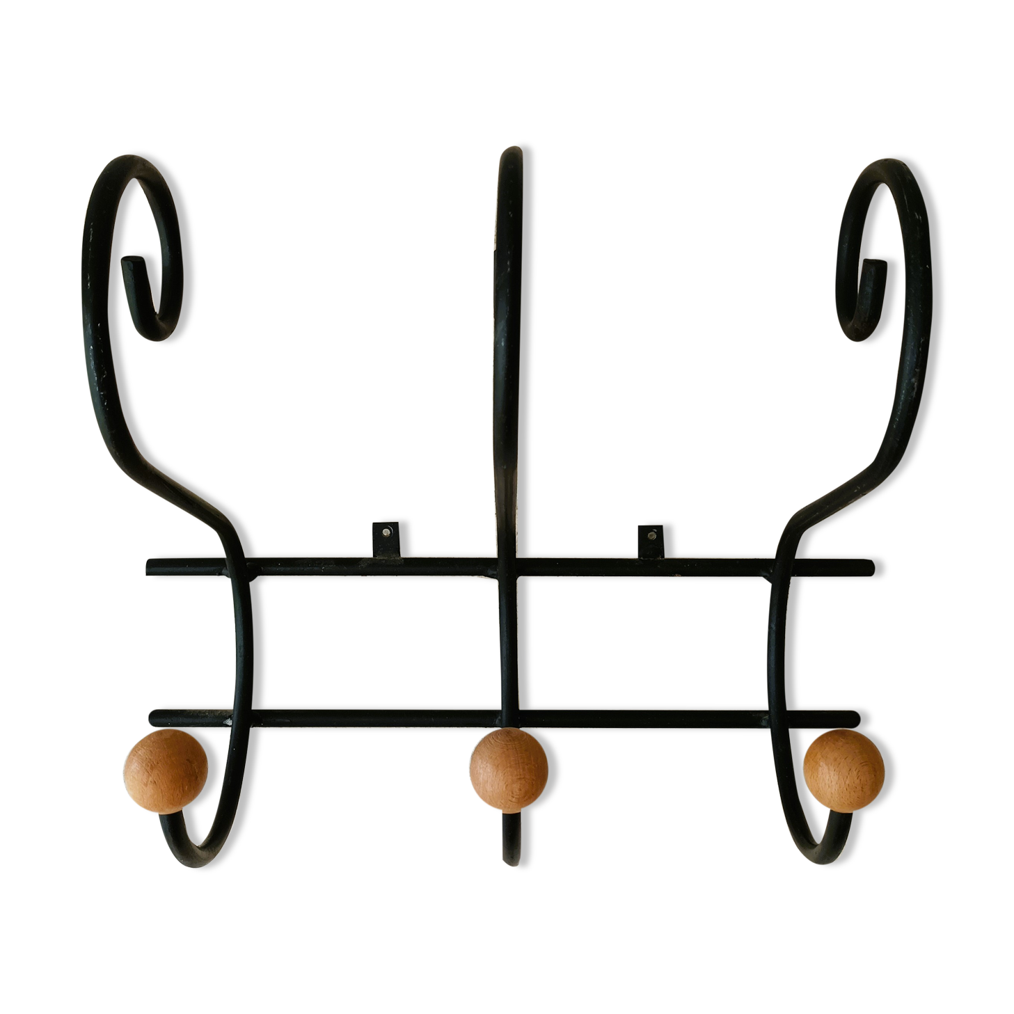 Coat rack/wrought iron hat holder