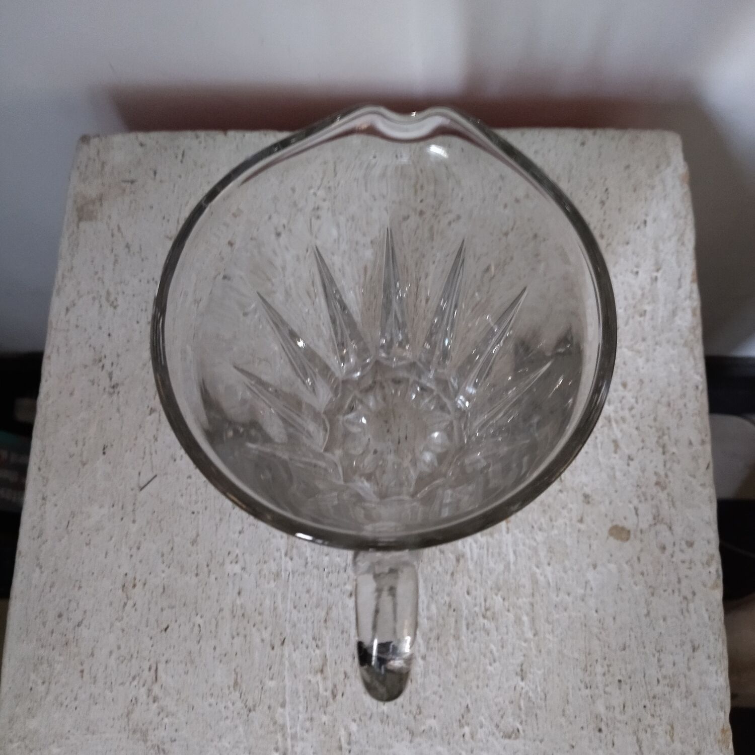 Pitcher old blown glass molded