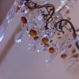 Chandelier to, colored crystal tassels
