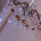 Chandelier to, colored crystal tassels