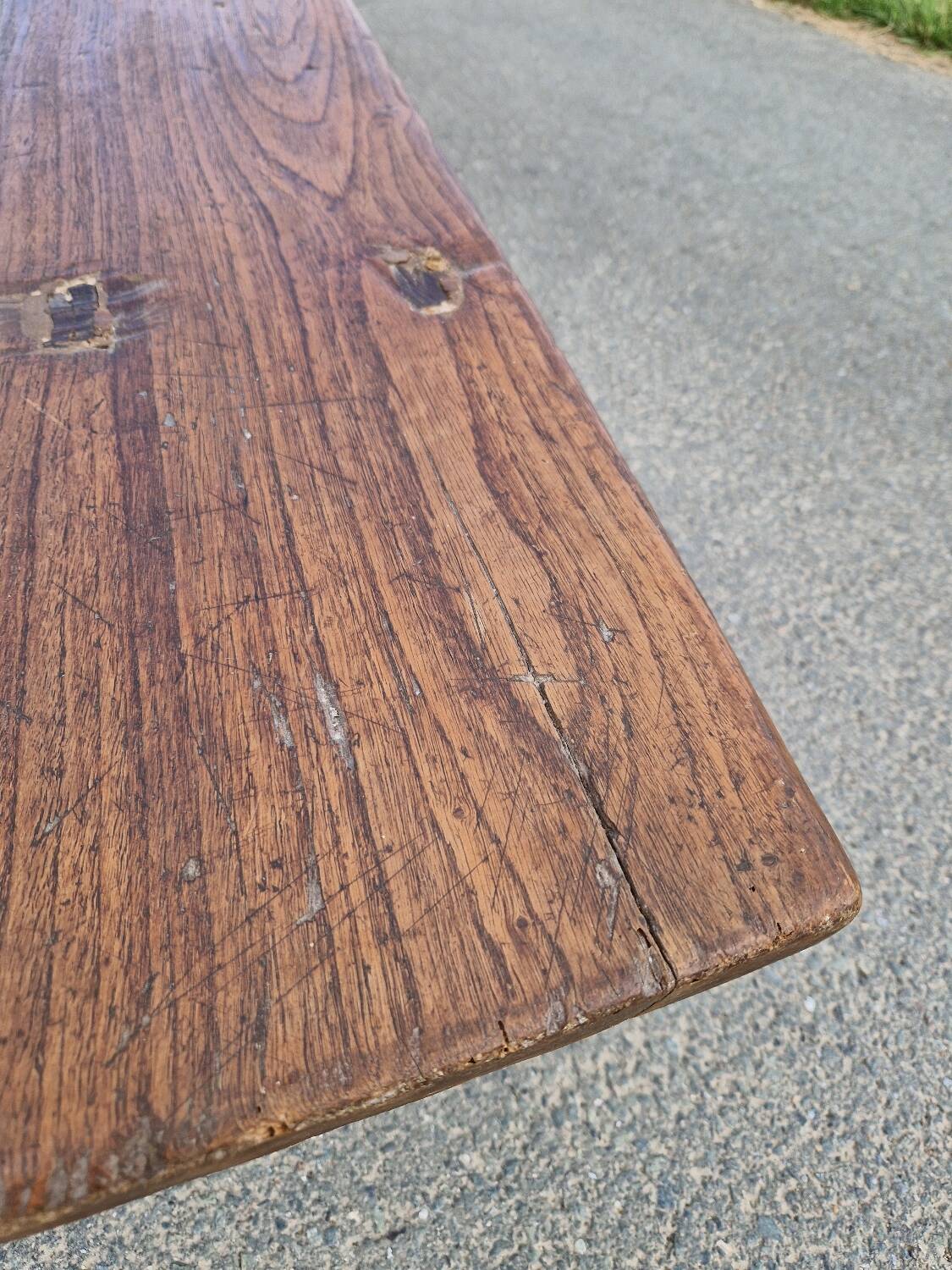 Solid oak bench