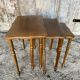 Set of 3 Vintage Nesting Tables with Turned Wooden Legs #D592