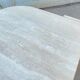 Large marble travertine coffee table in the shape of an eye from Roche Bobois vintage 70s