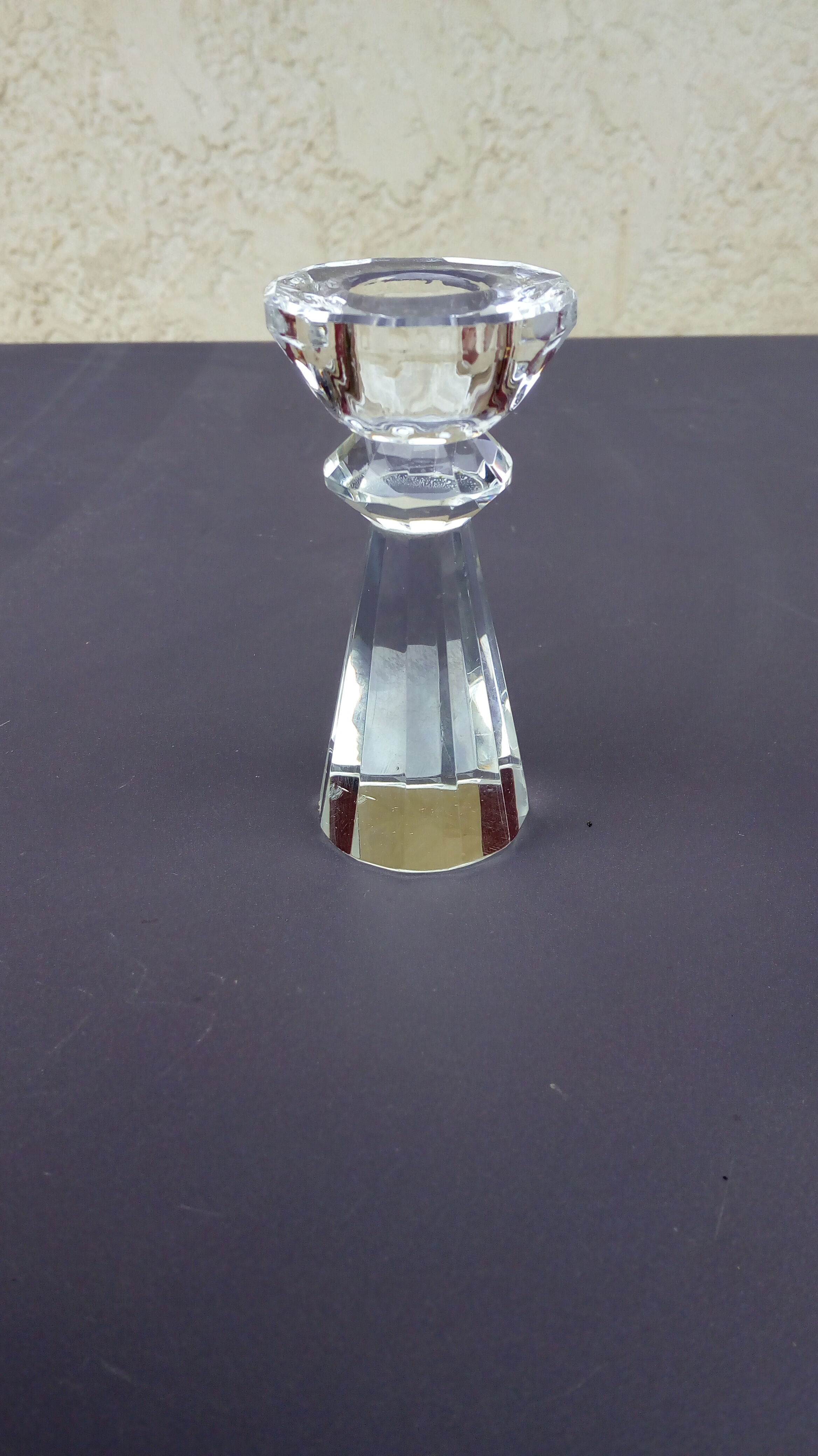 Glass candlesticks