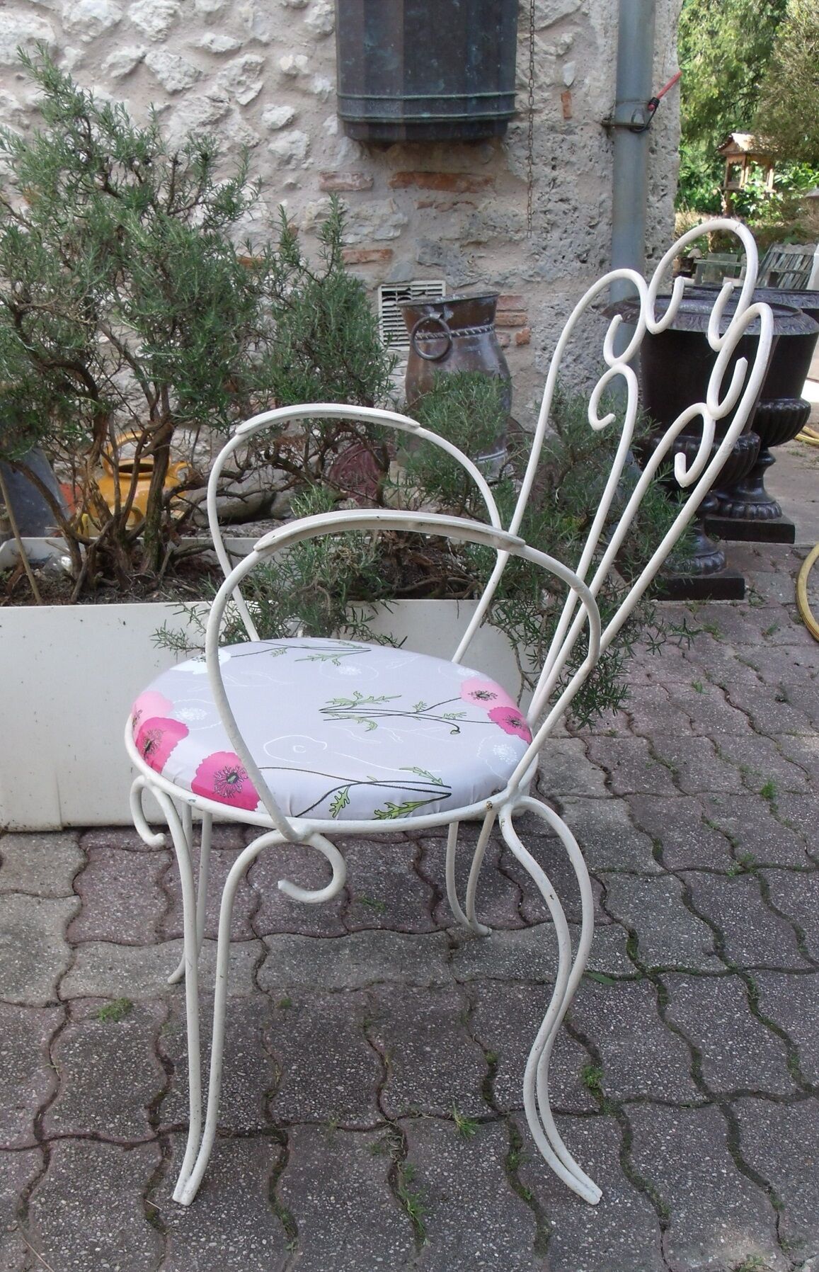 Lot of 5 armchairs for wrought iron garden lounge