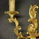 Pair of Louis XV style wall lights from Lucien GAU - gilded bronze