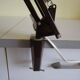Lamp architect with lampshade in enamelled plate and 2 articulated arms brand ledu