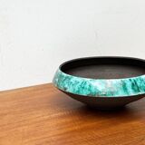 Grand bol de poterie d'atelier allemand du milieu du siècle de BKW Böttger Keramik Wandsbek, Hambourg, années 1960