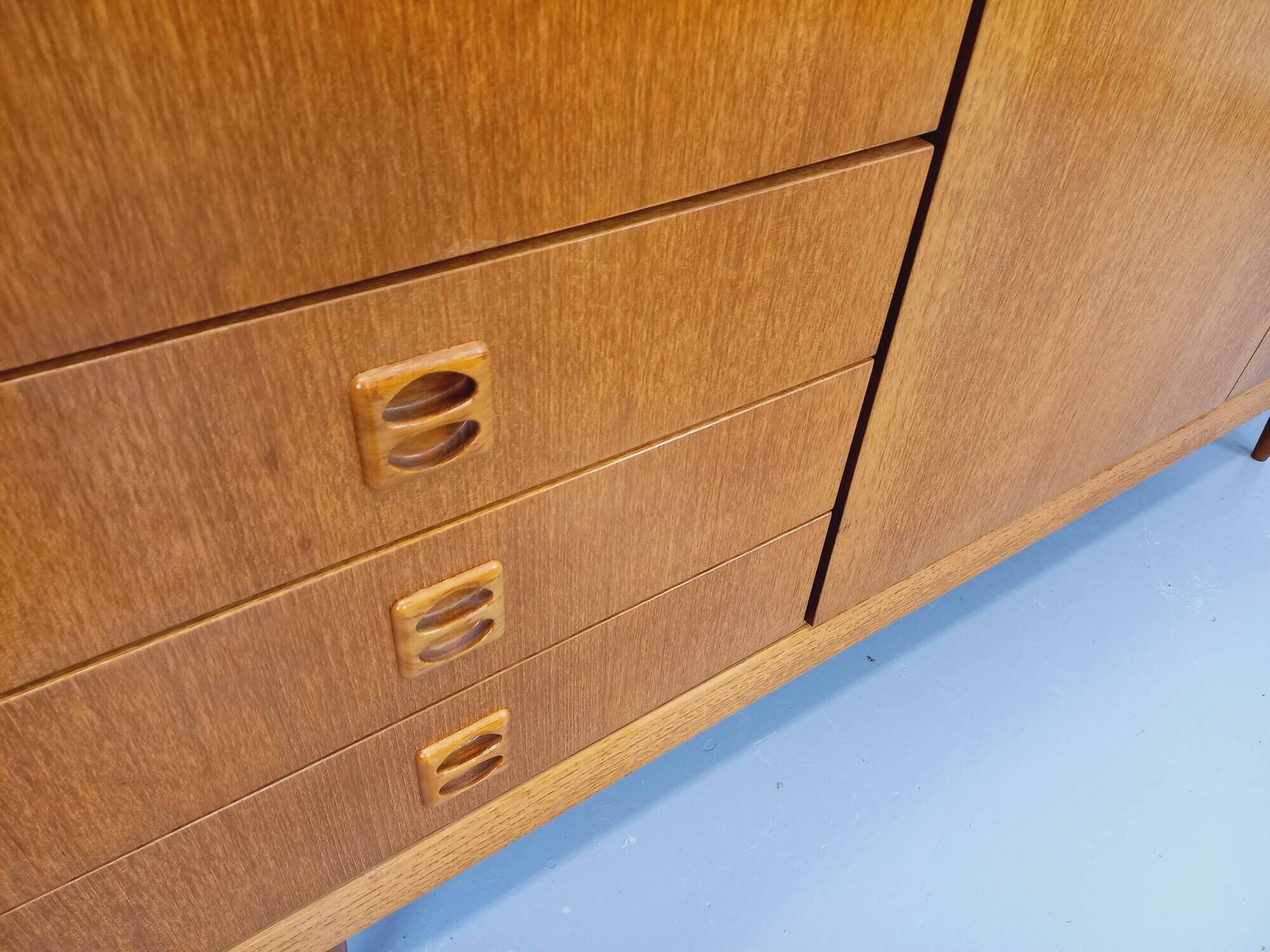 Vintage Scandinavian-style teak wardrobe from the 1960s