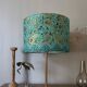 vintage fabric lampshade with golden paisley pattern