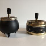 Set of 2 vintage mechanical ashtrays