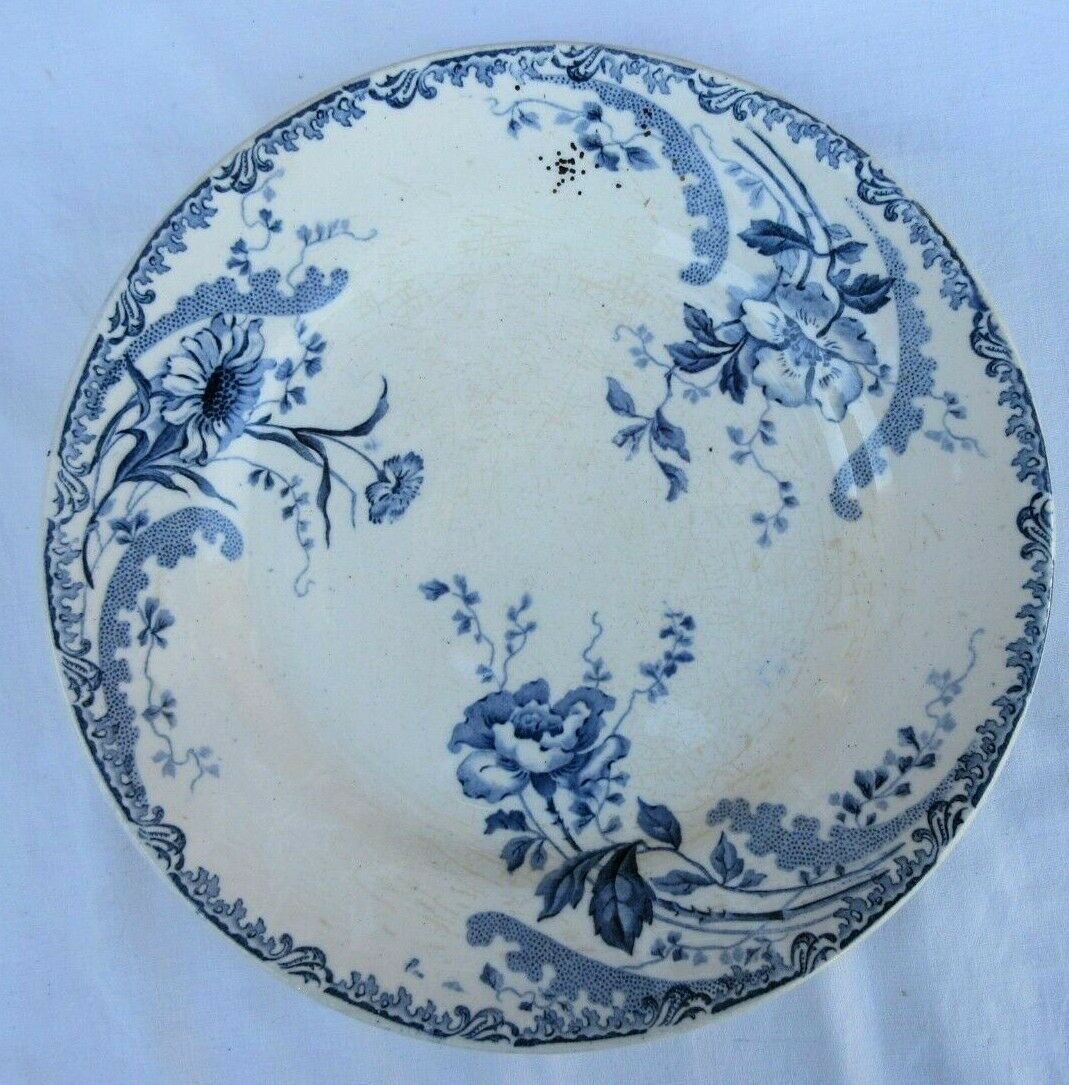 Flat plate Terre de Fer signed HB & Cie Choisy le Roi model Pornic