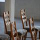 Denmark mid-century, set of 8 oak and lambswool chairs, Henning Kjærnulf, 1960s