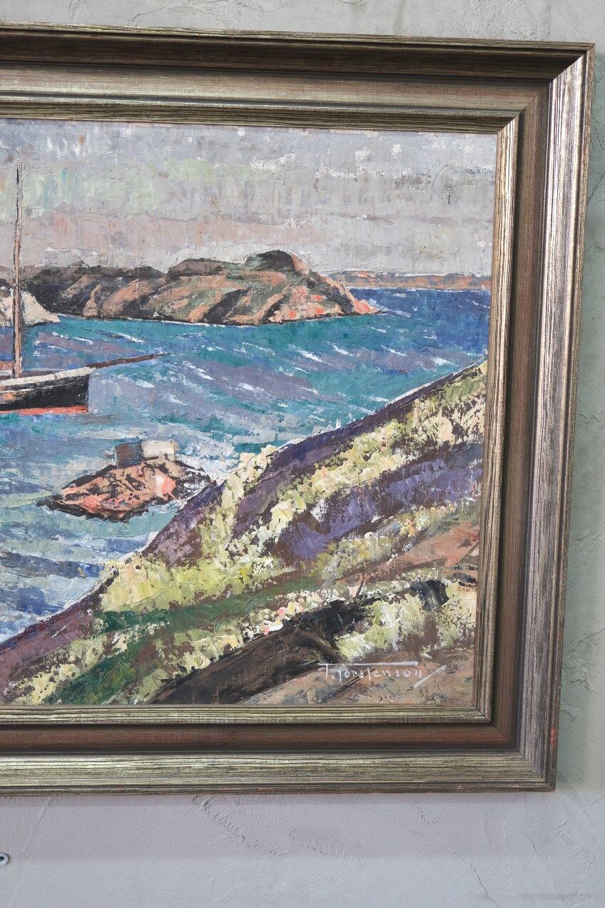 Torsten Torstenson (1901-1974), Swedish Modern Painting, 1950s, Oil on Canvas, Framed