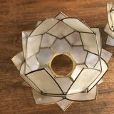 Lotus flowers in mother-of-pearl sconces
