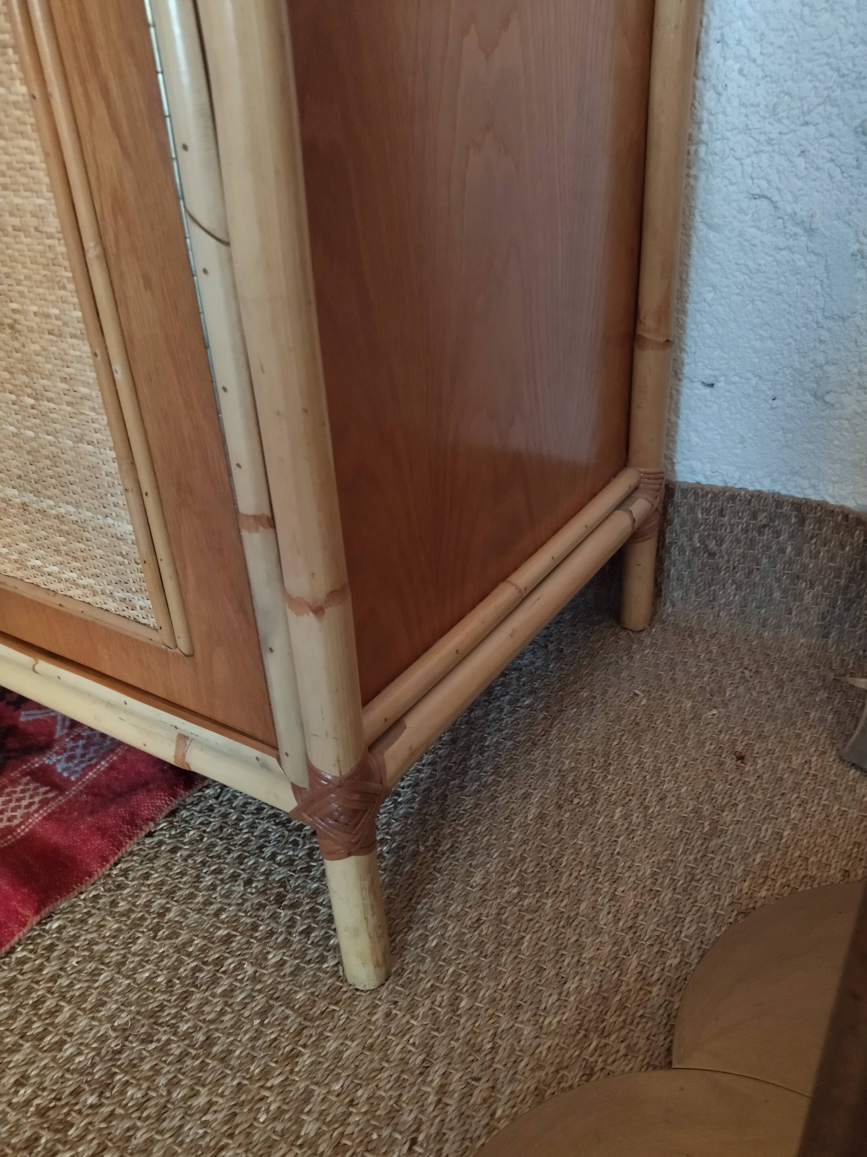 Vintage bamboo cabinet 1960