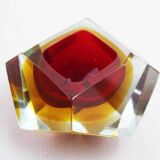 Cendrier diamant en verre de Murano par Seguso