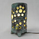 Vintage table lamp, lava ceramic