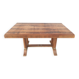 Art Deco table in burr walnut