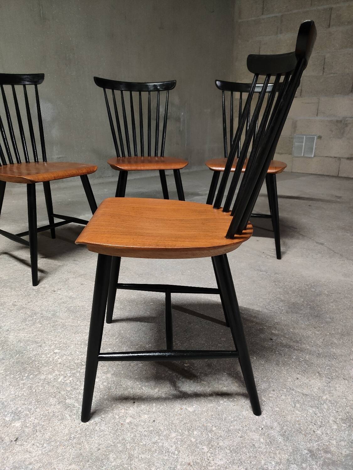 4 Scandinavian 60's Samcom lounge chairs