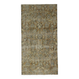 Turkish Anatolian Handmade Vintage Area Rug 222 cm x 118 cm