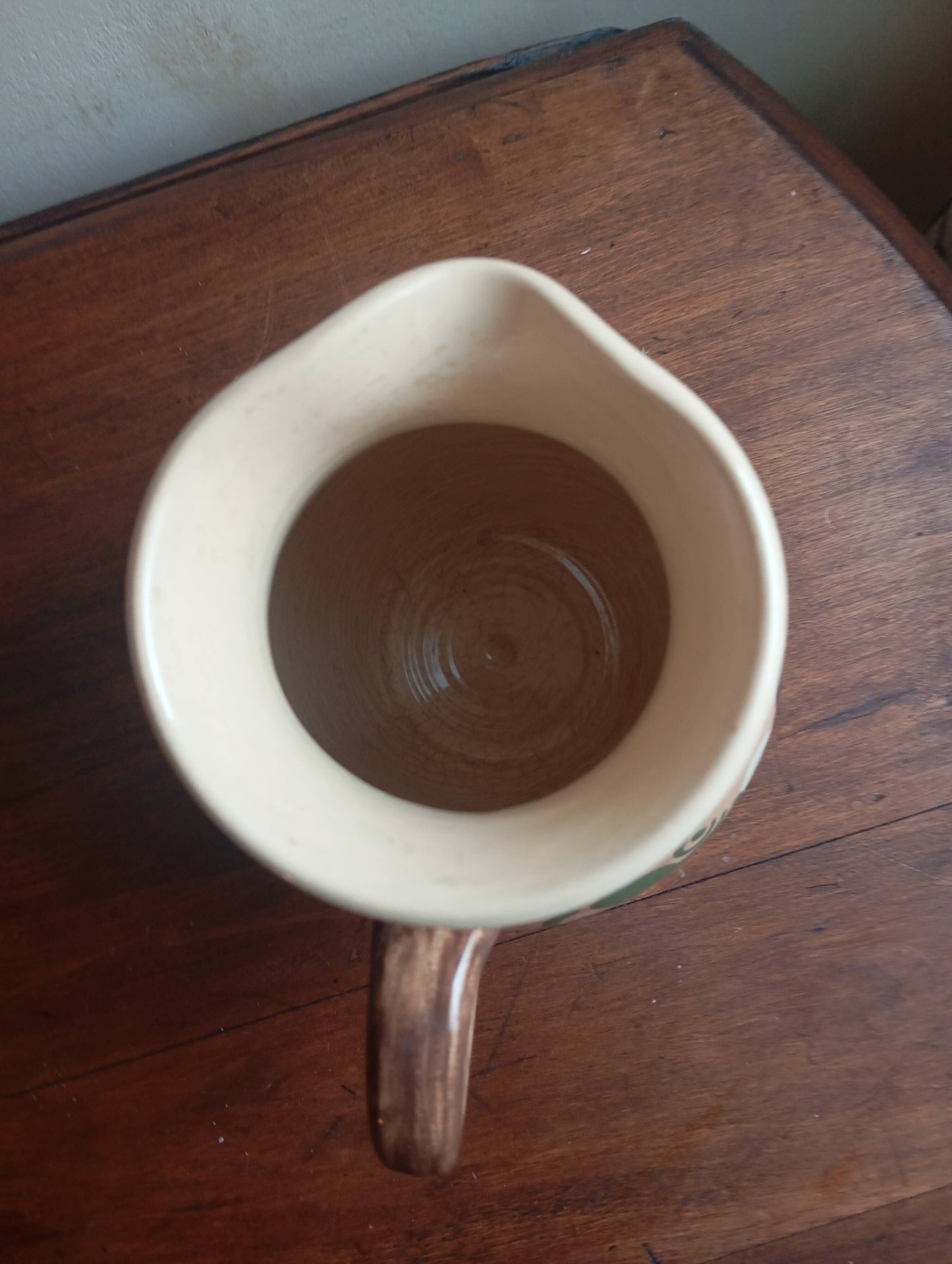German ceramic pitcher signed lehmann & leyrer