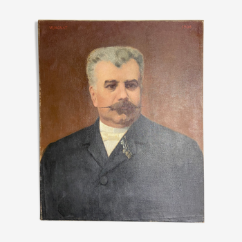 Notable portrait oil on canvas early twentieth century