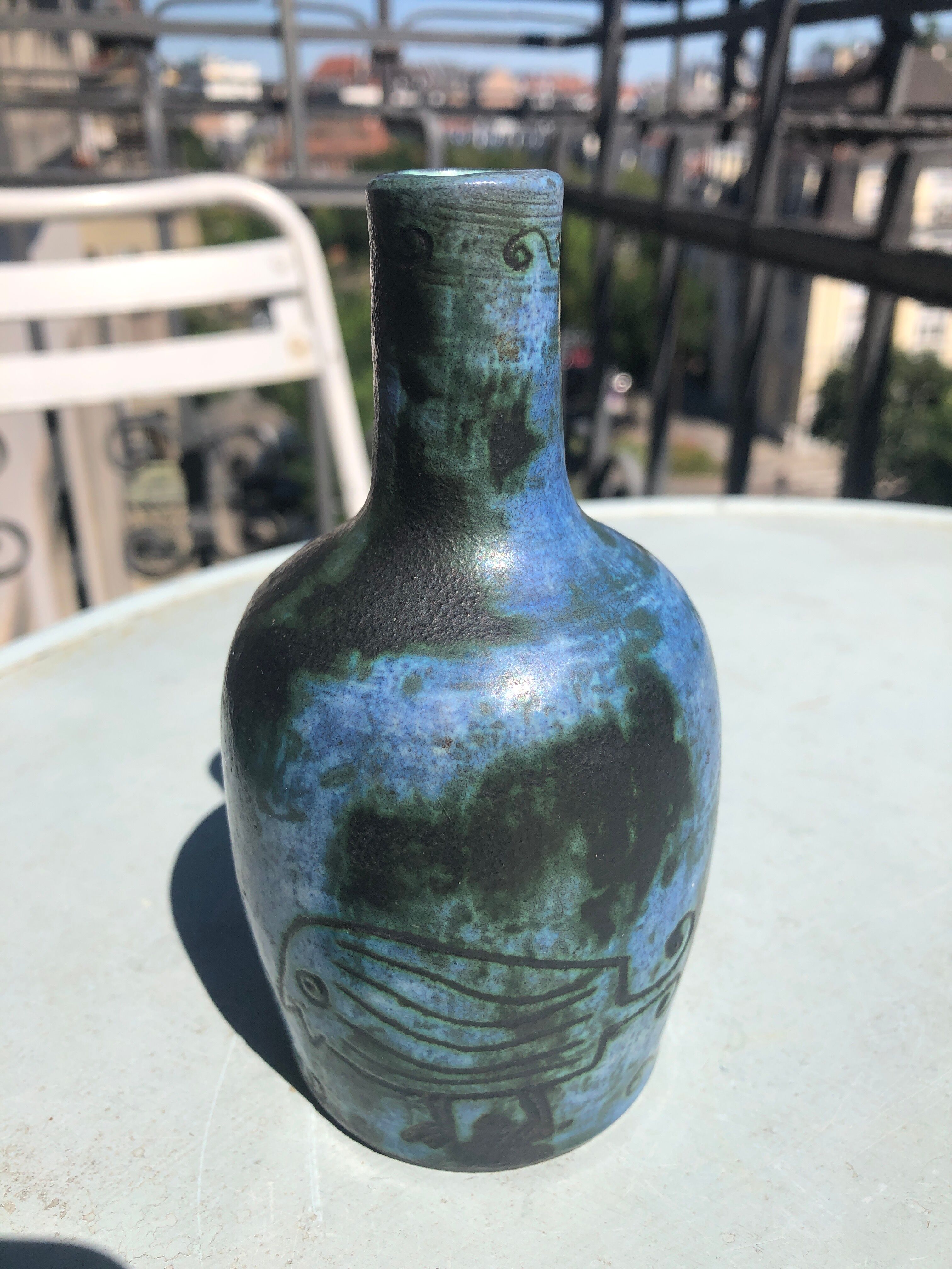 Ceramic vase signed Jacques Blin around 1950