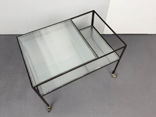 Chariot de bar / chariot de service par Herbert Hirche pour Christian Holzäpfel, Allemagne, années 1960.