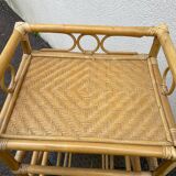 Bamboo rattan shelf