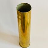 Old brass shell vase numbered H35cm