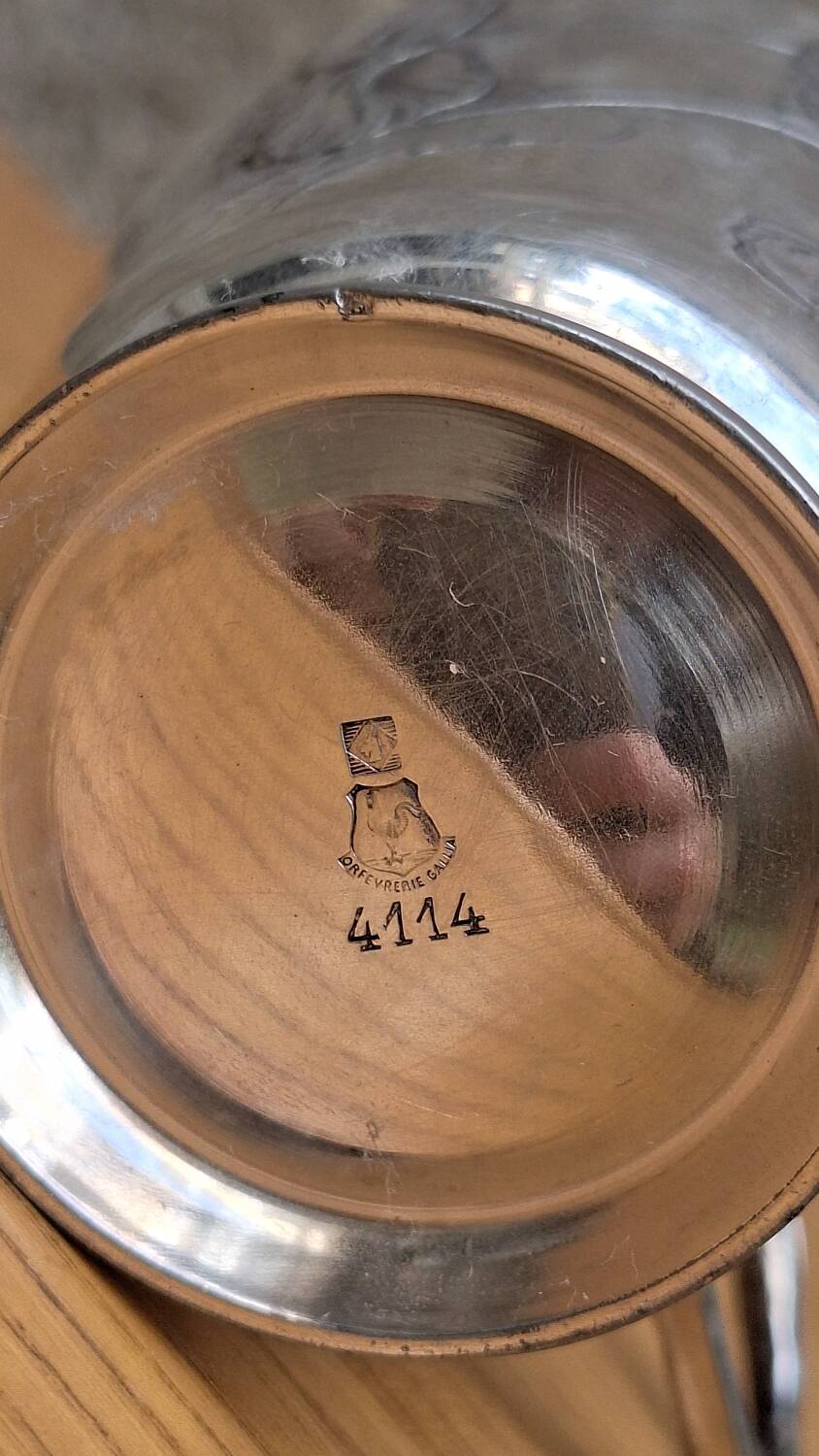 Christofle Gallia silver plated cup and saucer