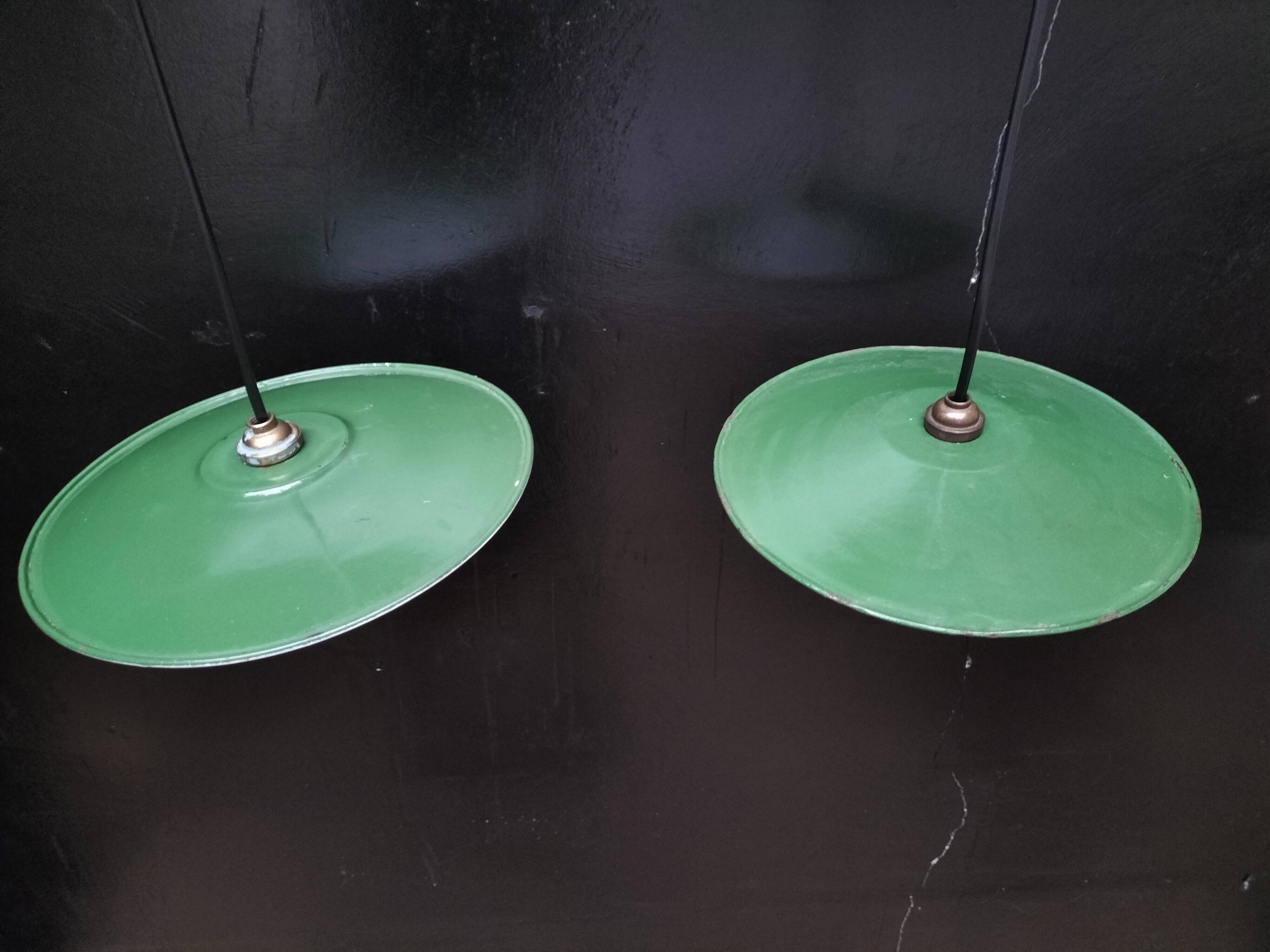 Pair of old pendant lights