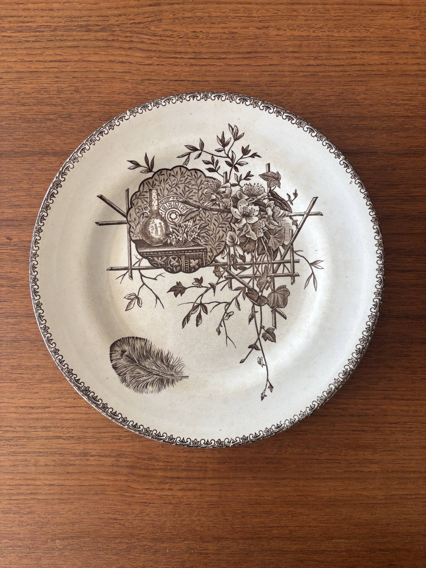 6 ironstone sepia plates | Grand Depot of Porcelains & Earthenware