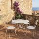 Retro garden furniture in wrought iron from the 1950s.
