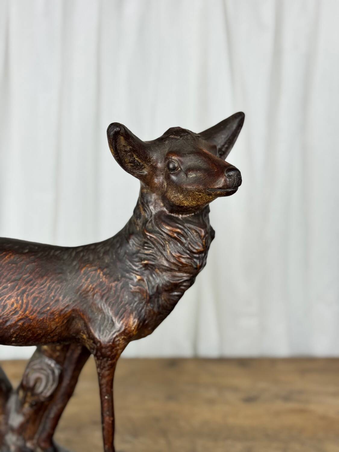 Terracotta sculpture of a young stag, Salvetti, 20th century