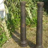 Pair of oak columns 19th