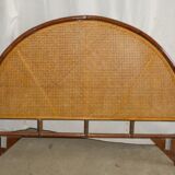 Cannage and bamboo bedhead