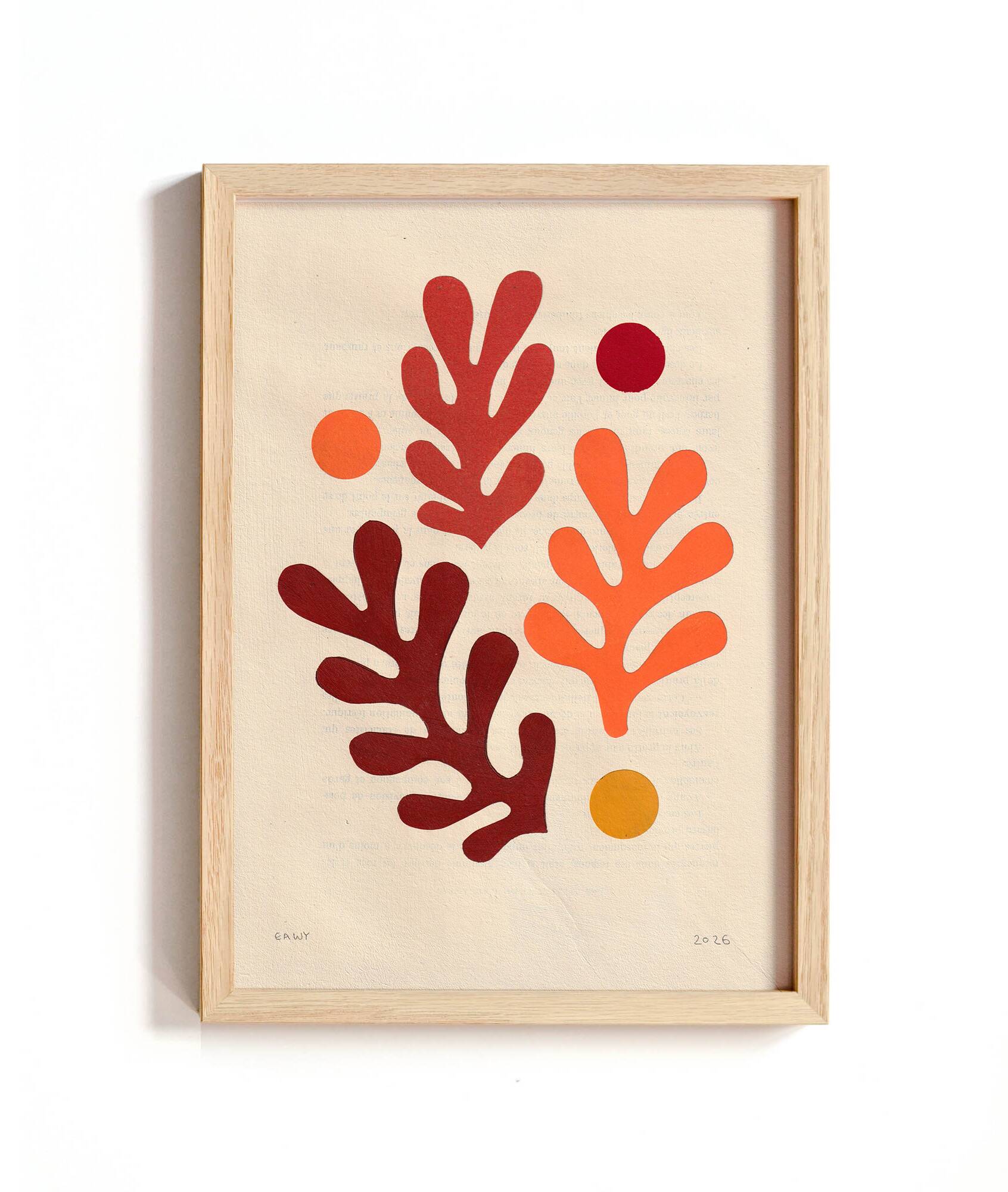 Collection de 4 collages d'inspiration Matisse signée Eawy