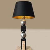 Sculptural lamp in marble and chrome - Modernist Art Deco style