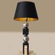 Sculptural lamp in marble and chrome - Modernist Art Deco style