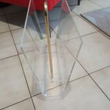 Porte revue vintage en plexiglass et laiton vintage