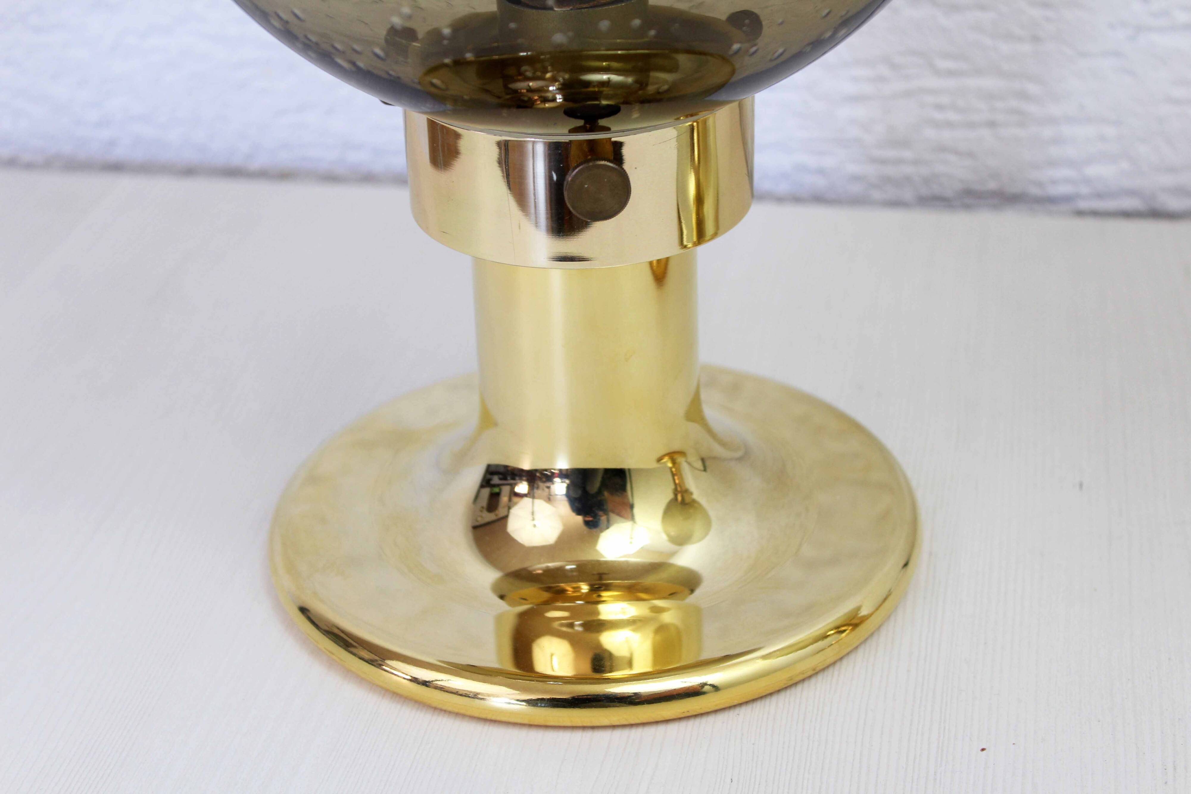 Pair of Space Age smoked glass lamps 1970