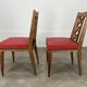 Pair of 1950s wooden cross-braced chairs