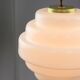 Mid-Century Italian Brass and Opaline Glass Pendant Lamp